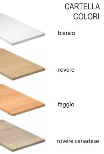 Allungo destro/sinistro per scrivania ufficio operativo in legno melaminico cm. 80x60x72,5h