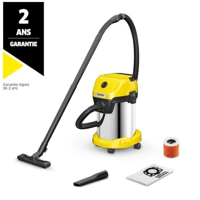 Aspiraliquidi e secchi KARCHER WD 3 S V-19/4/20 - Serbatoio in acciaio inox da 19 L - 1000W (funzione Blower)