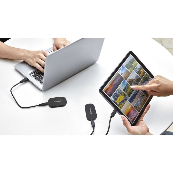 Disco rigido SSD esterno - Kioxia - SSD portatile EXCERIA Plus G2 - 1 TB - USB 3.2 Gen 2 / USB 3.2 Gen 1 / USB 2.0