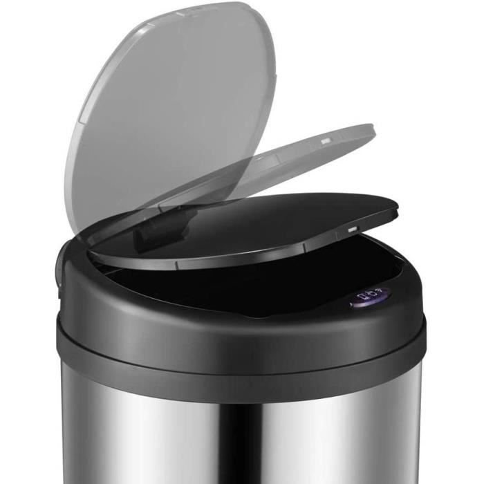 KITCHEN MOVE Pattumiera da cucina automatica - Acciaio inox - Argento - 50L ARTIC