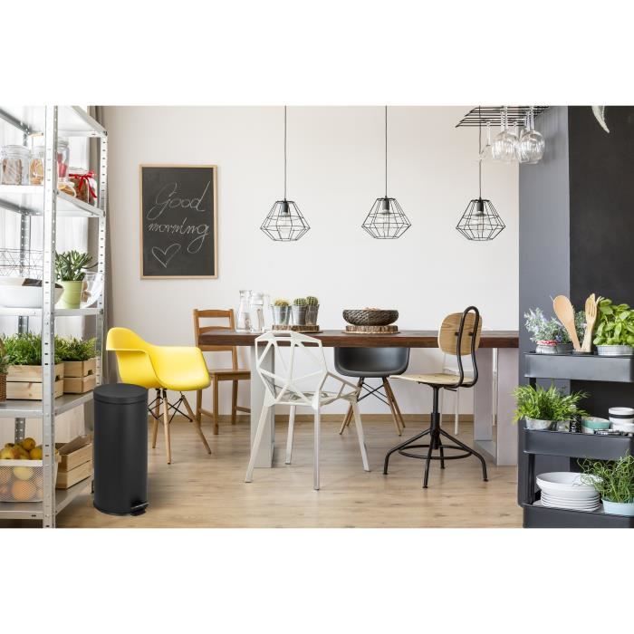 CUCINA MOVE Pattumiera da cucina a pedali URBAN 30L - Acciaio nero