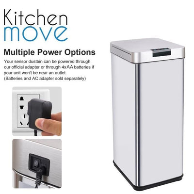 Pattumiera automatica KITCHEN MOVE PARKSIDE - 50L - Acciaio inox con reggette