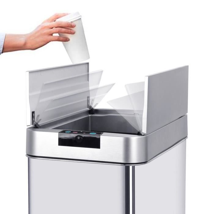 CUCINA MOVE Pattumiera automatica SILVERLAKE - 60L - Acciaio inox con reggette