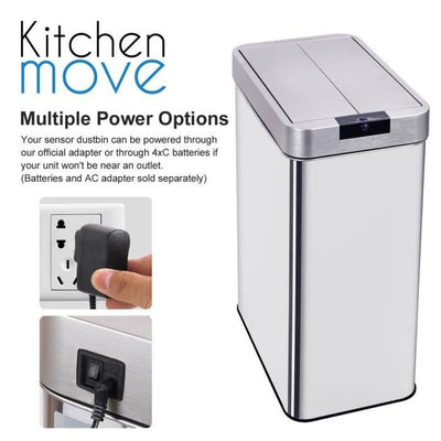 CUCINA MOVE Pattumiera automatica SILVERLAKE - 70L - Acciaio inox con reggette