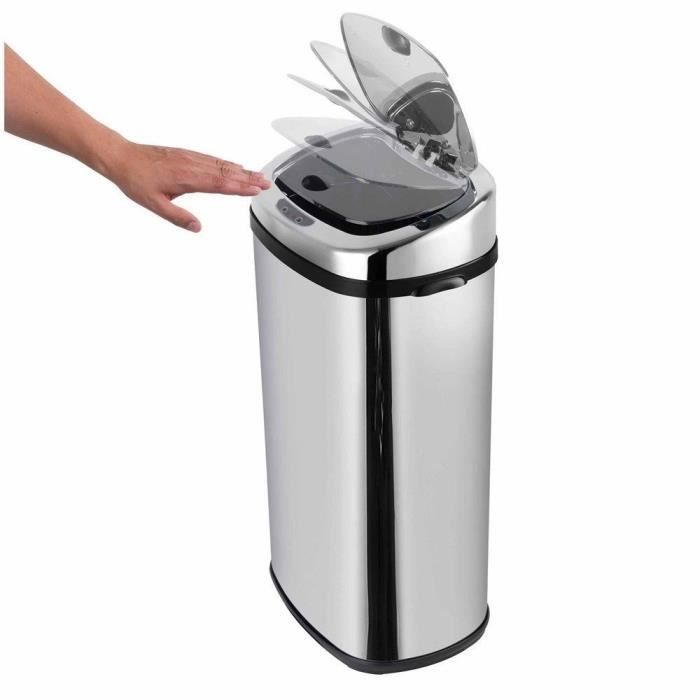Pattumiera da cucina automatica - LARGO - KITCHEN MOVE - 42 L - In acciaio inox con reggetta