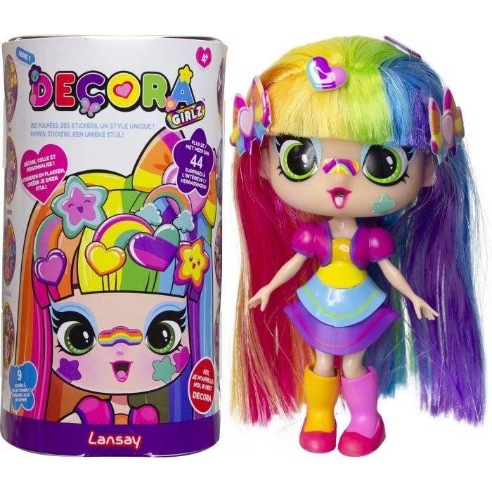 Bambola - LANSAY - 55101 - Decora Girlz - Mini bambole alla moda da personalizzare - Decora