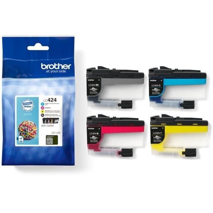 Confezione da 4 Cartucce LC424VAL - BROTHER - Nero, Ciano, Magenta e Giallo Alta Resa 750 pagine - Per DCP-J1200W