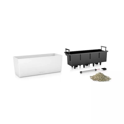 Fioriera - Lechuza UK - Balconera Color 50 - Ardesia - Rettangolare - Con riserva d'acqua