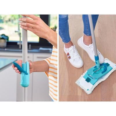 LEIFHEIT Clean Twist M Ergo 52120 Set per la pulizia dei pavimenti - Mocio per pavimenti con coperchio da 33 cm e secchio con rotazione facile