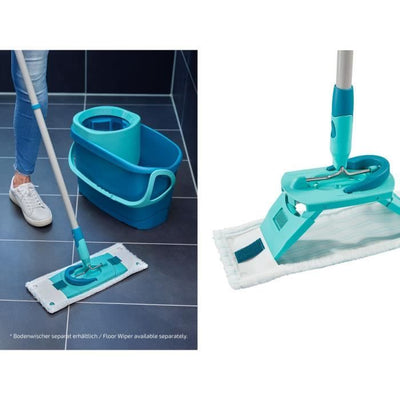 LEIFHEIT Clean Twist M Ergo micro duo 52123 Fodera di ricambio in microfibra per mocio piatto, pulisce delicatamente e assorbe