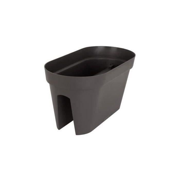 ARTEVASI Jardiniere per balcone Capri - 30 x 60 x H 30 cm - 26,8 L - Grigio antracite