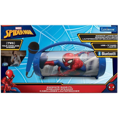 Altoparlante Bluetooth wireless illuminato con microfono Spider-Man