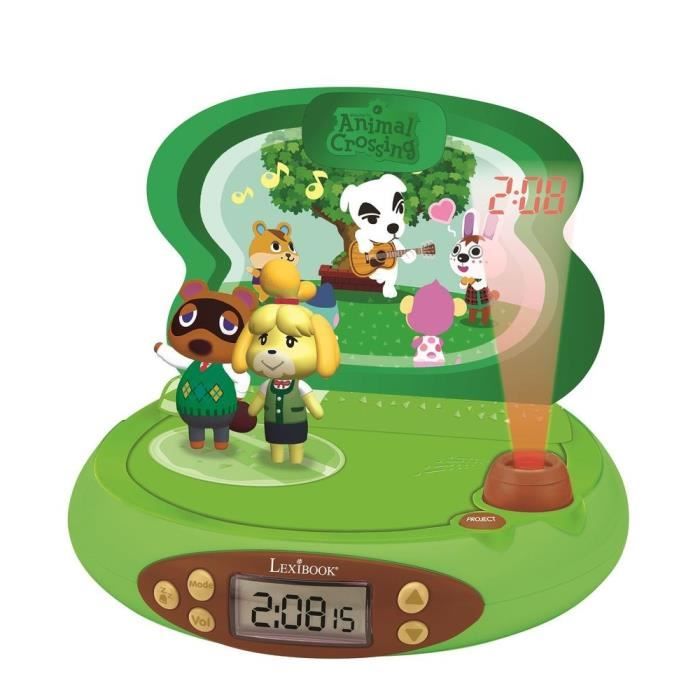 ANIMAL CROSSING - Sveglia con proiettore 3D con suoni