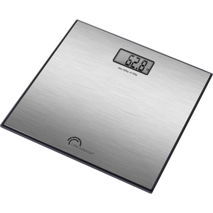 Bilancia pesapersone - LITTLE BALANCE - 8159 - EXCLUSIVE - 180 kg / 100 g - Acciaio inossidabile