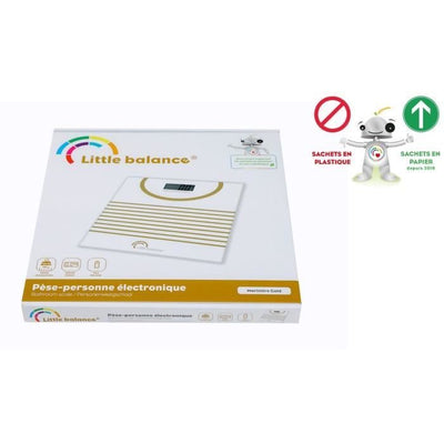 Bilancia pesapersone elettronica LITTLE BALANCE Mariniere Gold - bilancia elettronica - 180 kg/100 g - Design Mariniere Gold