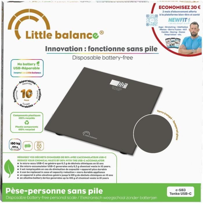 Bilancia da bagno - LITTLE BALANCE - SB3 - USB-C - Tonka