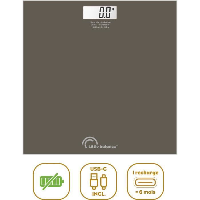 Bilancia da bagno - LITTLE BALANCE - SB3 - USB-C - Tonka