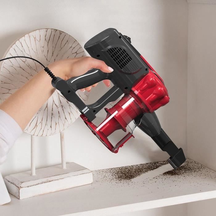 Aspirapolvere elettrico con filo - LIVOO DOH142 - 600 W - 12 kPa - 82 dB - Ciclonico - 0,55 L - Rosso