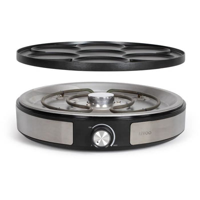 Crepiera reversibile - LIVOO - DOP247 - 1500W - Piastra reversibile: 1 x 33 o 7 x 10 cm - Antiaderente - Termostato regolabile