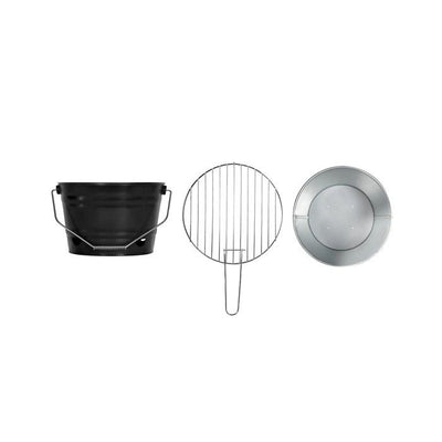 Barbecue portatile a carbonella - LIVOO - DOC327N - Acciaio inox - Superficie di cottura 27 cm - Altezza 24 cm