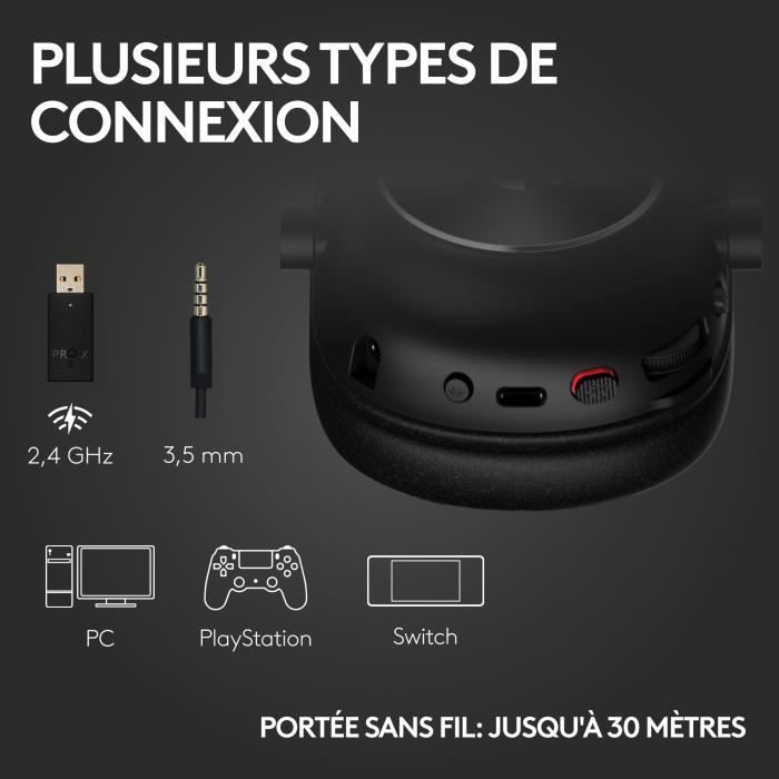 Cuffie da gioco - Wireless - LOGITECH G - PRO X 2 Lightspeed - Nere