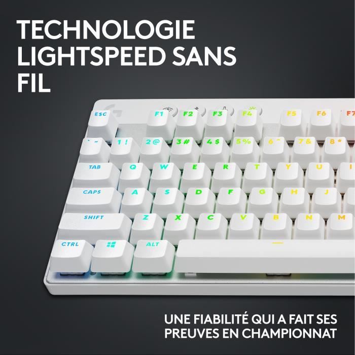 Tastiera da gioco - wireless - LOGITECH G - G Pro X TKL Lightspeed - USB - AZERTY - Bianca