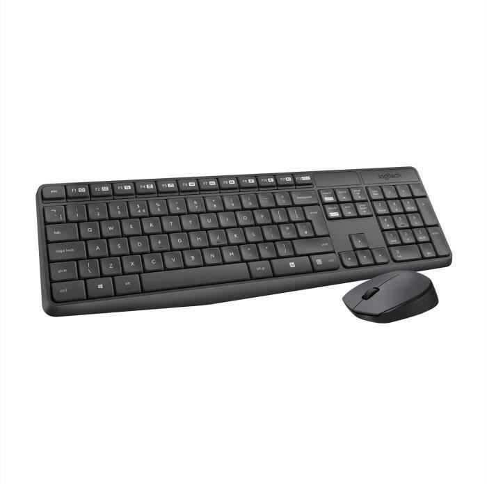 Kit tastiera mouse LOGITECH MK235 - Wireless - AZERTY - Ricevitore USB