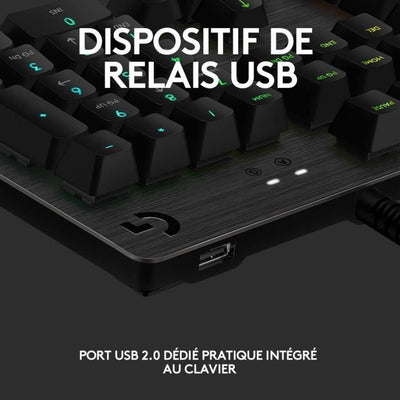 Logitech G - Tastiera da gioco - G513 meccanica - LIGHTSYNC RGB con interruttori GX Brown - Carbonio