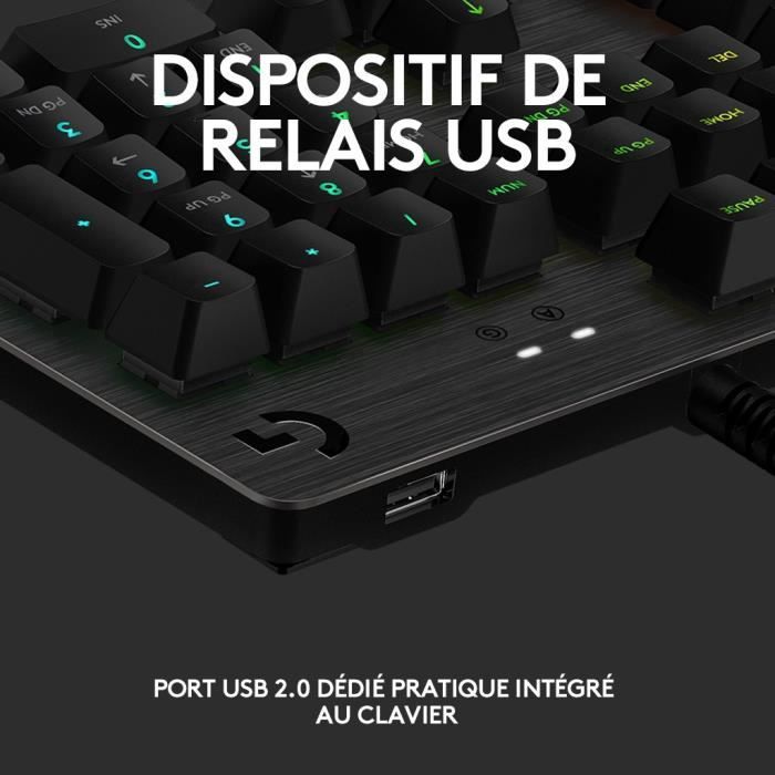 Logitech G - Tastiera da gioco - G513 meccanica - LIGHTSYNC RGB con interruttori GX Brown - Carbonio