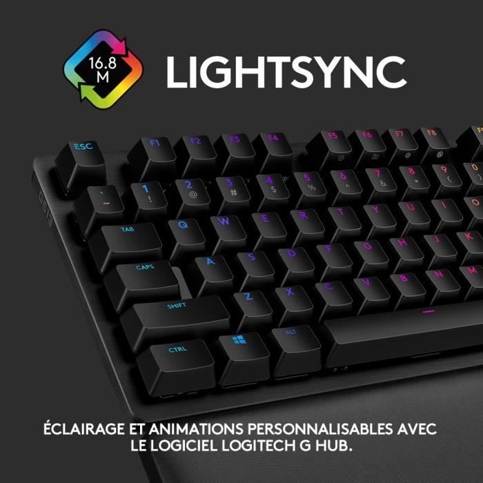 Logitech G - Tastiera da gioco - G513 meccanica - LIGHTSYNC RGB con interruttori GX Brown - Carbonio