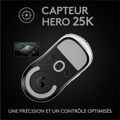 Mouse da gioco - wireless - LOGITECH G - PRO X SUPERLIGHT - Bianco