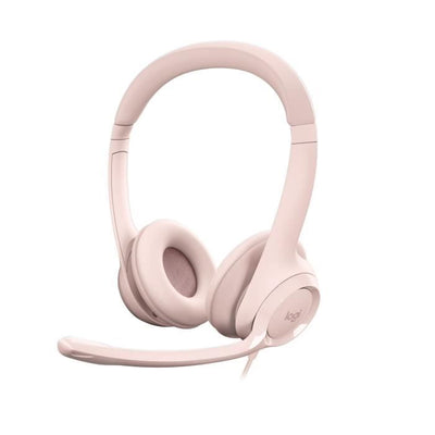 Casco cablato stereo logitech H390 con microfono antibruito, USB -A - ROSA