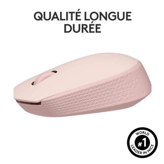 Logitech M171 Mouse wireless 2,4 GHz con mini -receiver USB, ottico, ambidestro -rosa seguire -up