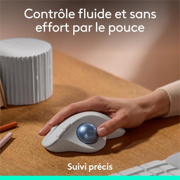Mouse - Wireless - Logitech - Ergo M575S - Bianco