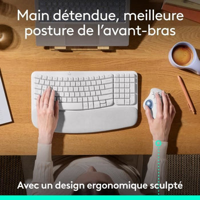 Mouse - Wireless - Logitech - Ergo M575S - Bianco