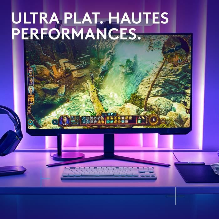 Tastiera da gioco - Wireless - Logitech G - G515 TKL Lightspeed - Tattile meccanica - RGB - AZERTY - Bianca