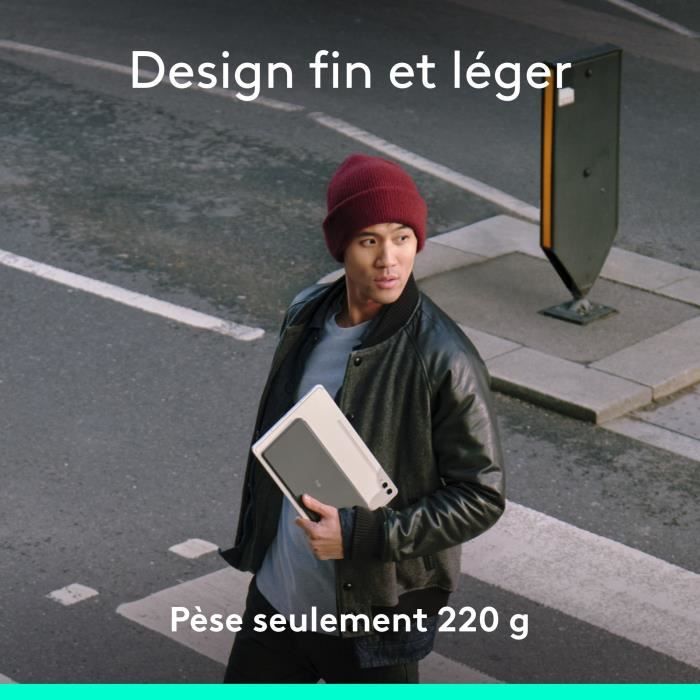 Tastiera portatile - Wireless - Logitech - Keys-To-Go 2 - per Tablet - AZERTY - Grafite