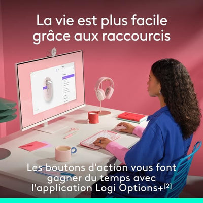 Mouse - Wireless - Logitech - Pop Mouse - Rosa