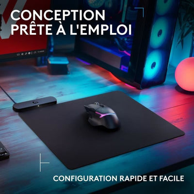 Tappetino per mouse - Sistema di ricarica wireless - Logitech G - Powerplay 2 - Nero