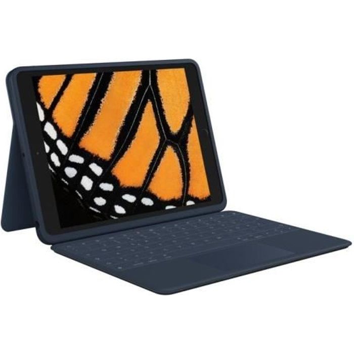 Custodia con tastiera - Logitech Rugged Combo 3 Touch - Per iPad 7a, 8a e 9a generazione AZERTY, francese