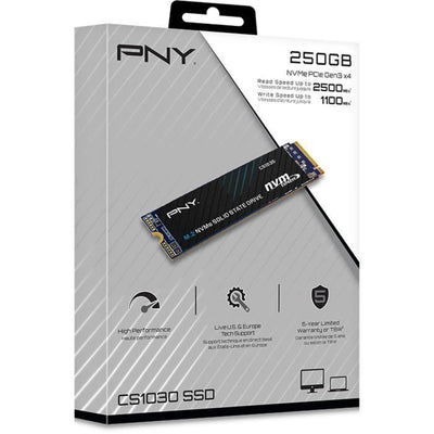 Unità a stato solido interna - PNY - CS1030 M.2 GEN3 - 250 GB - NVMe (M280CS1030-250-RB)