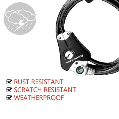 MASTER LOCK Cavo antifurto brevettato regolabile da 30 cm a 1,8 m