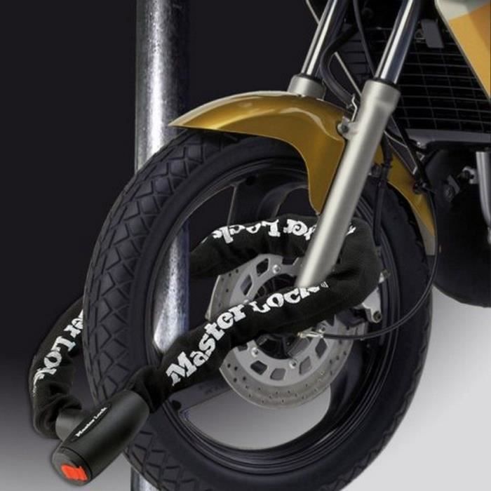 Antifurto per moto - MASTER LOCK - Catena in acciaio temprato da 10 mm - Lunghezza 1 m