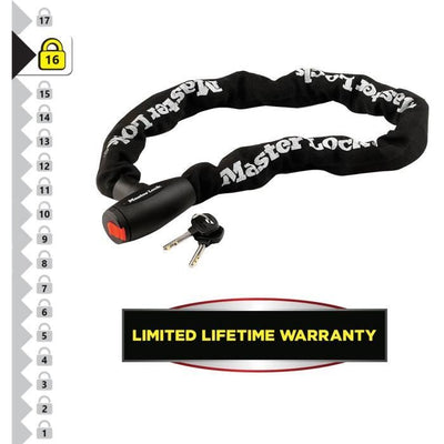Antifurto per moto - MASTER LOCK - Catena in acciaio temprato da 10 mm - Lunghezza 1 m