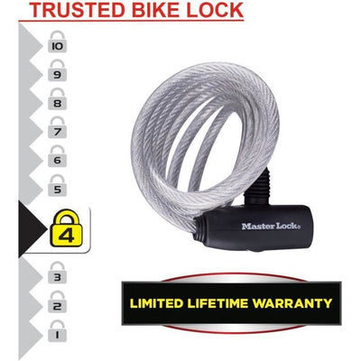 Master Lock 8127EURTRI Lucchetto con cavo intrecciato in acciaio - blu
