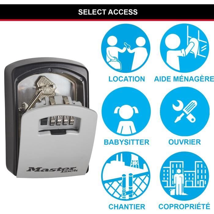 Cassetta chiave sicura MASTER LOCK - Formato XL - Cassettiera per chiavi - Conservazione ad alta capacità