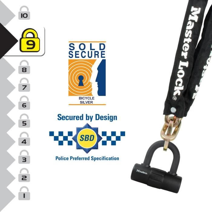 Catena antifurto per motocicli di alta sicurezza Masterlock L0,9