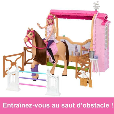 BARBIE Barbie Mysteries: La grande caccia al cavallo - Playset definitivo con la scuderia - Barbie - HXJ44