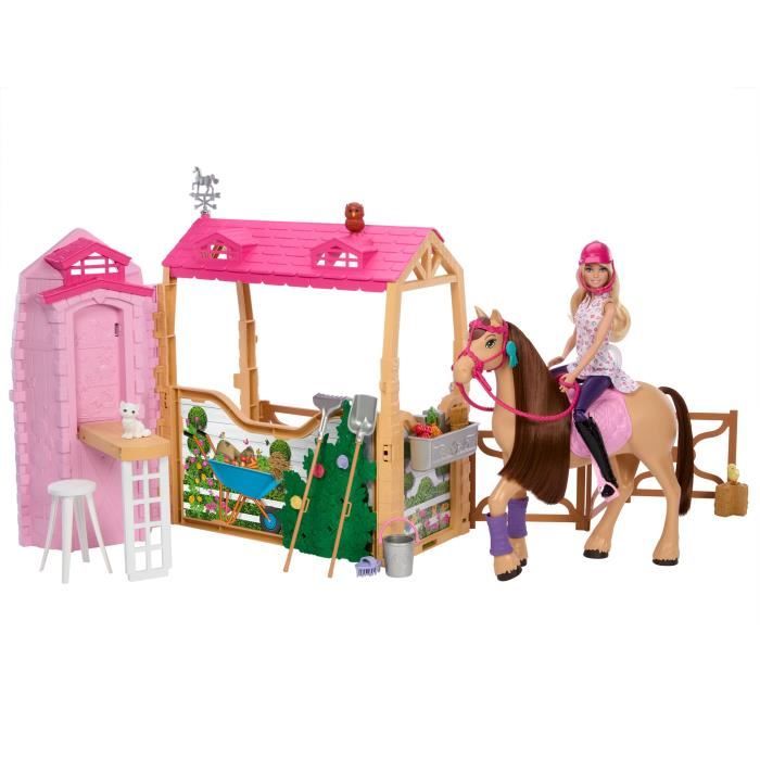 BARBIE Barbie Mysteries: La grande caccia al cavallo - Playset definitivo con la scuderia - Barbie - HXJ44