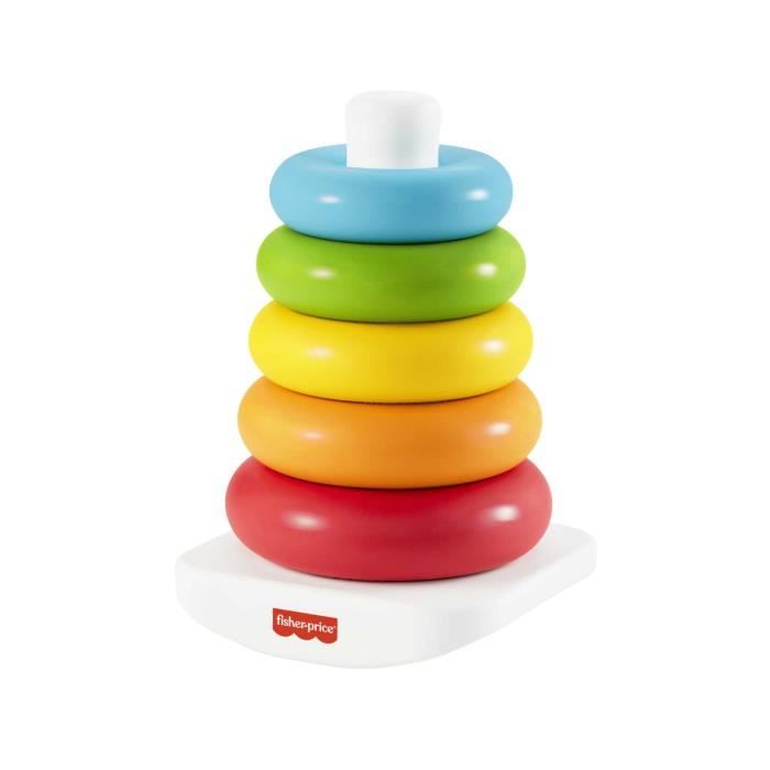 Anelli impilabili classici a piramide arcobaleno Fisher-Price in materiali a base vegetale - Giocattolo per l&